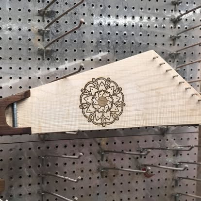 Kantele with artwork